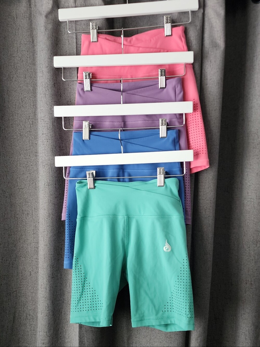 Ryderwear XS Women’s Training Shorts Set of 4 — Teal Pink Purple Blue Gym Active